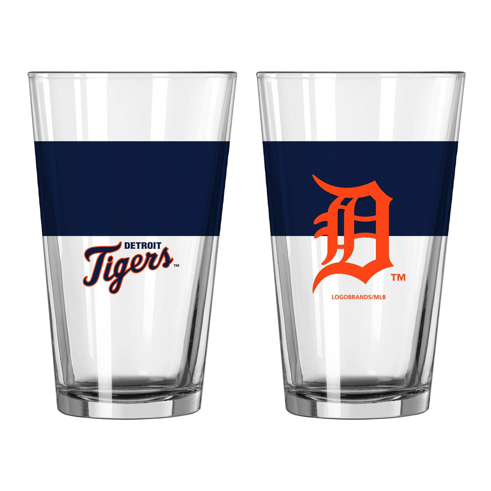 Detroit Tigers 16oz Colorblock Pint Glass - Logo Brands - Flyclothing LLC
