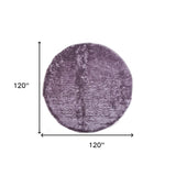 10' Purple Round Shag Tufted Handmade Area Rug - Homeroots - Flyclothing LLC