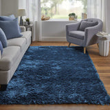 2' X 3' Blue And Green Shag Tufted Handmade Area Rug - Homeroots - Flyclothing LLC