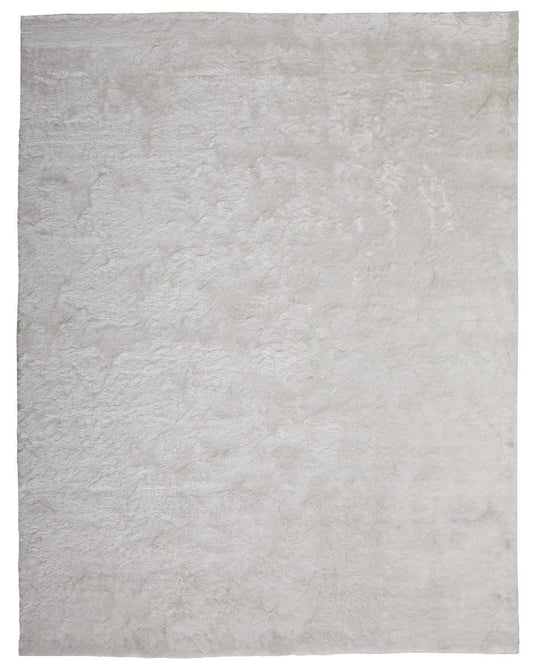 5' X 8' White Shag Tufted Handmade Area Rug - Homeroots - Flyclothing LLC