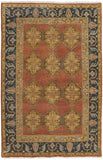 5' X 8' Tan Orange And Brown Wool Floral Hand Knotted Stain Resistant Area Rug - Homeroots - Flyclothing LLC