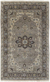 5' X 8' Gray Taupe And Blue Wool Floral Hand Knotted Stain Resistant Area Rug - Homeroots - Flyclothing LLC