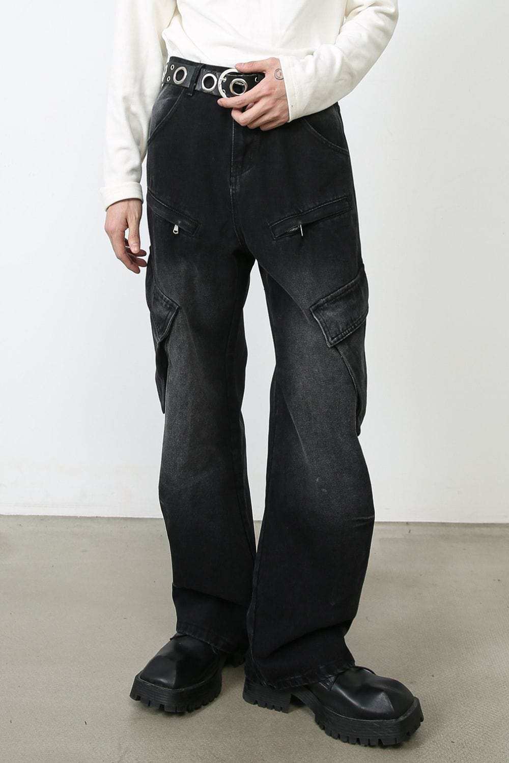 Men's Baggy Jeans with Cargo Pockets - Trendsi - Flyclothing LLC