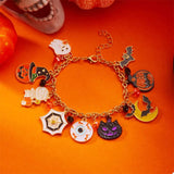 18K Gold-Plated Halloween Charm Bracelet - Trendsi - Flyclothing LLC