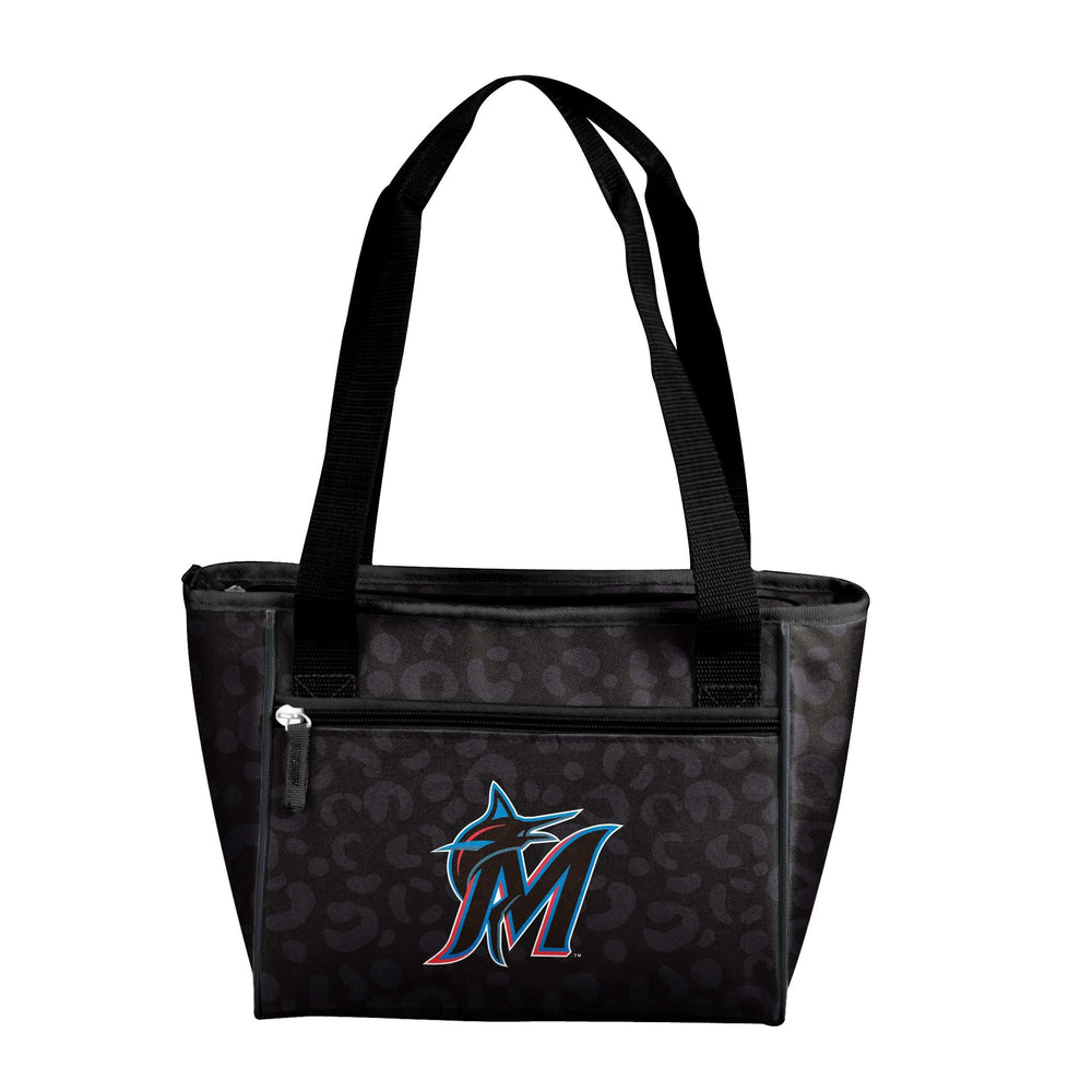 Miami Marlins Leopard Print 16 Can Cooler Tote - Logo Brands - Flyclothing LLC