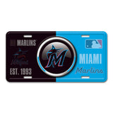 MLB - Miami Marlins Embossed Metal License Plate - Logo Brands - Flyclothing LLC