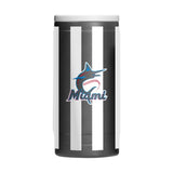 Miami Marlins 12oz Striped Powdercoat SlimCan Coolie - Logo Brands - Flyclothing LLC