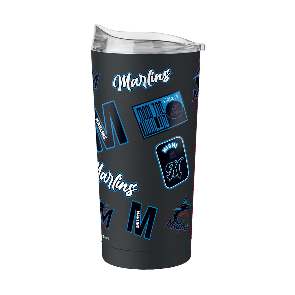 Miami Marlins 20oz Dreamweave Powder Coat Tumbler - Logo Brands - Flyclothing LLC