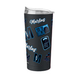 Miami Marlins 20oz Dreamweave Powder Coat Tumbler - Logo Brands - Flyclothing LLC