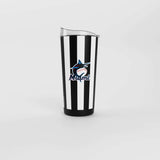 Miami Marlins 20oz Striped Powder Coat Tumbler - Logo Brands - Flyclothing LLC