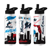 Miami Marlins 34oz Native Quencher Bottle - Logo Brands - Flyclothing LLC