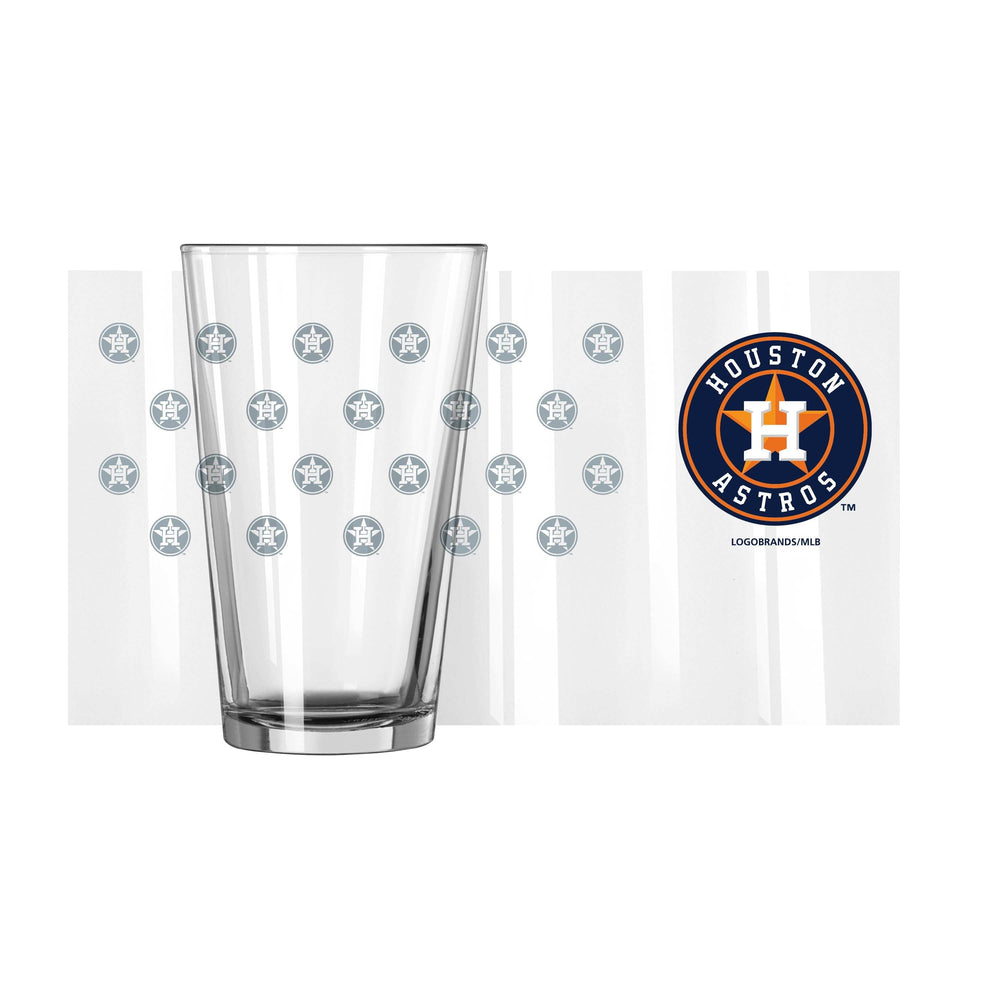 Houston Astros 16oz Satin Etch Pint Glass - Logo Brands - Flyclothing LLC