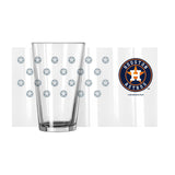 Houston Astros 16oz Satin Etch Pint Glass - Logo Brands - Flyclothing LLC