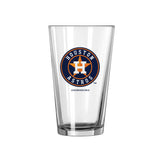 Houston Astros 16oz Satin Etch Pint Glass - Logo Brands - Flyclothing LLC