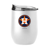 Houston Astros 16oz Swagger White Powder Coat Curved Beverage - Logo Brands - Flyclothing LLC