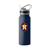 Houston Astros 25oz Pinstripes SingleWall FlipTop Bottle - Logo Brands - Flyclothing LLC