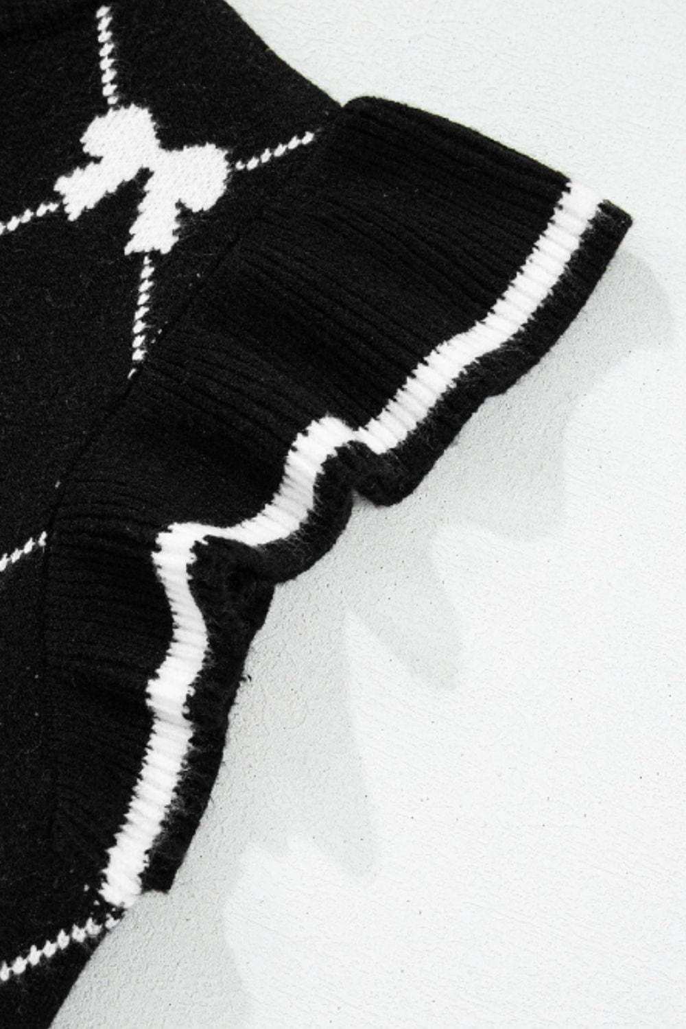 Bow Half Zip Sweater Vest - Trendsi - Flyclothing LLC