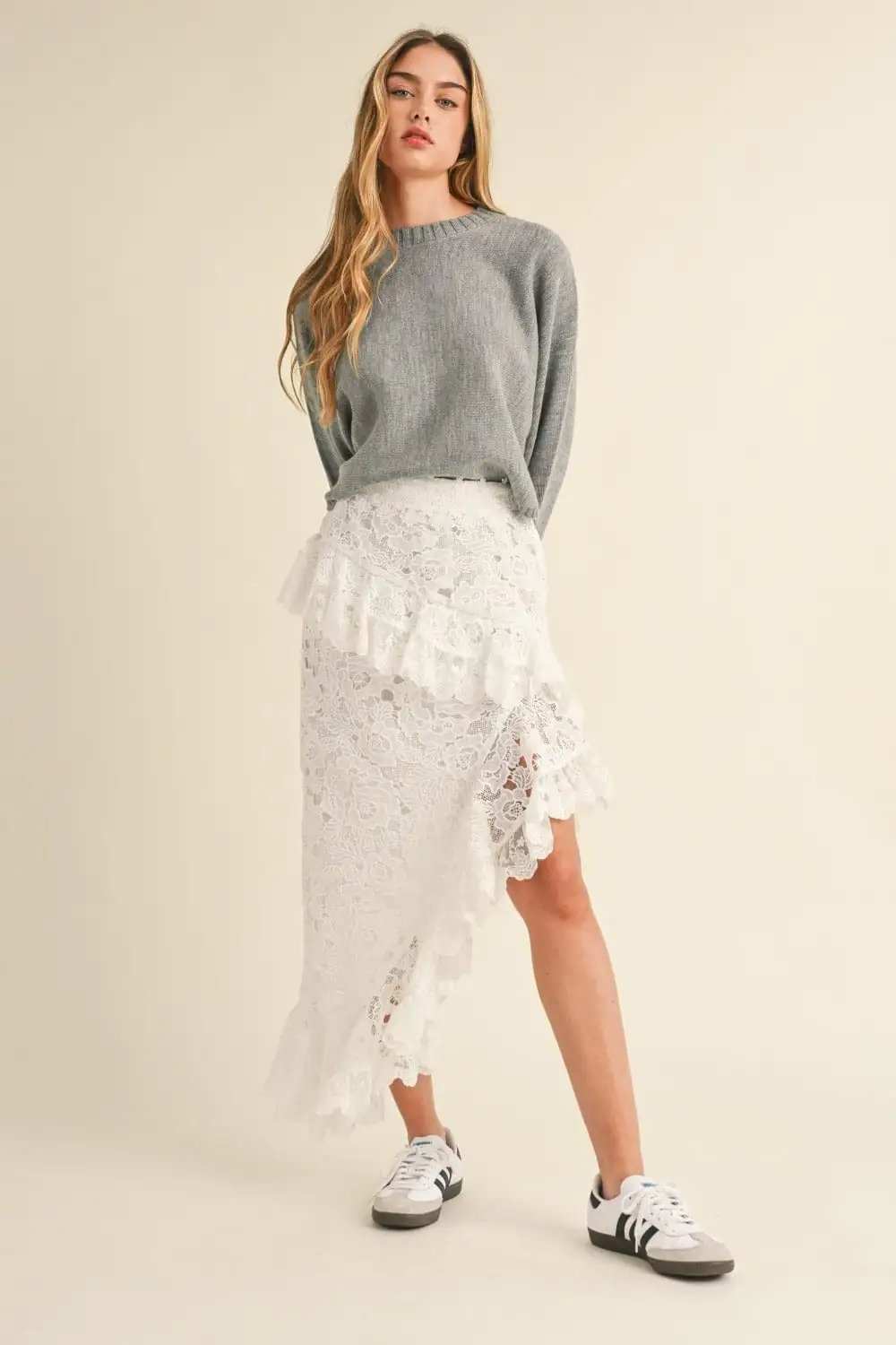 Mable Round Neck Dolman Sleeve Cropped Sweater - Trendsi - Flyclothing LLC