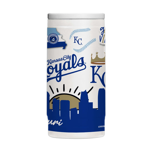 KC Royals 12oz Native Powdercoat SlimCan Coolie - Logo Brands - Flyclothing LLC