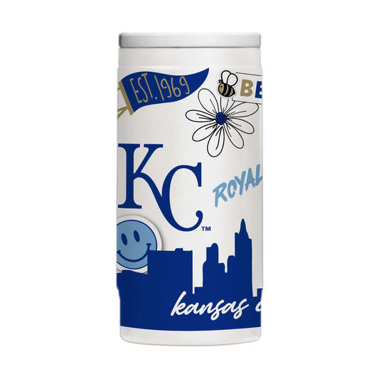 KC Royals 12oz Native Powdercoat SlimCan Coolie - Logo Brands - Flyclothing LLC
