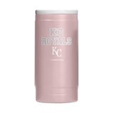 Kansas City Royals Stencil Powder Coat Slim Can Coolie - Logo Brands - Flyclothing LLC