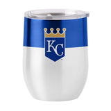K.C Royals 16oz Colorblock Stainless Curved Beverage - Logo Brands - Flyclothing LLC