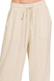 Zenana Linen Drawstring Pants - Trendsi - Flyclothing LLC