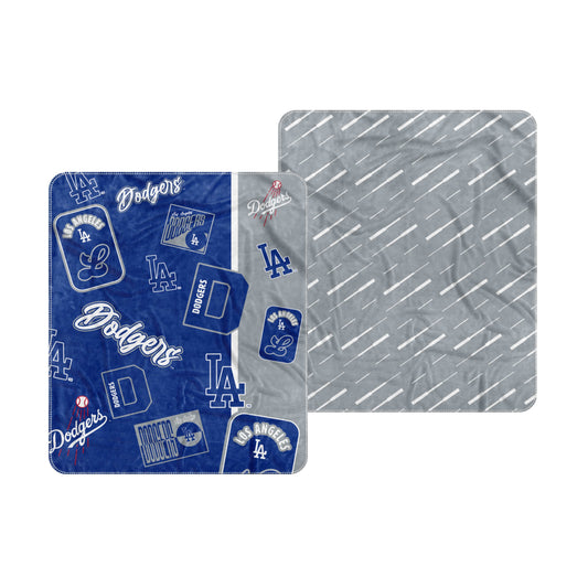 LA Dodgers Dream Weave Throw 50x60 - Logo Brands - Flyclothing LLC