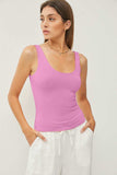 Be Cool Scoop Neck Wide Strap Tank - Trendsi - Flyclothing LLC