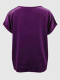 Round Neck Short Sleeve T-Shirt - Trendsi - Flyclothing LLC