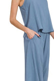 Zenana Woven Cami & Pants Set - Trendsi - Flyclothing LLC