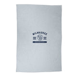Milwaukee Brewers Athletic Gray Sublimated Sweatshirt Blanket - Logo Brands - Flyclothing LLC