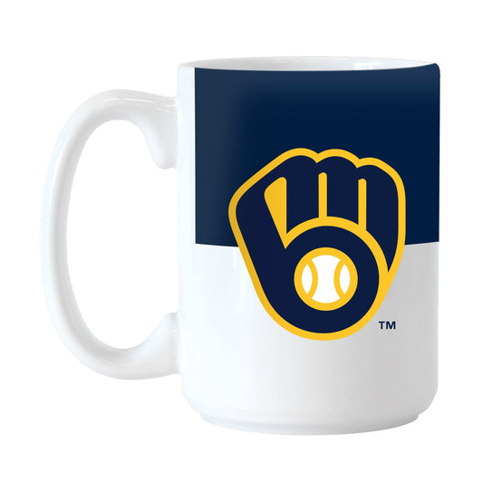 Milwaukee Brewers 15oz Colorblock Sublimated Mug - Logo Brands - Flyclothing LLC