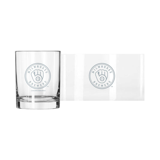 Milwaukee Brewers 14oz Frost Rocks Glass - Logo Brands - Flyclothing LLC