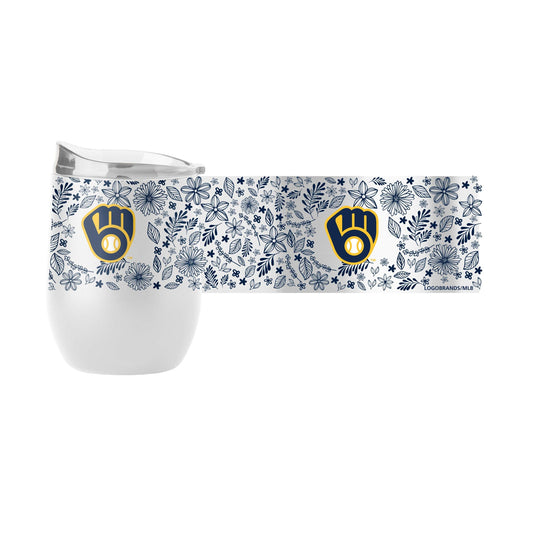 Milwaukee Brewers 16oz Botanical Powder Coat Curved Bev - Logo Brands - Flyclothing LLC