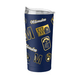 Milwaukee Brewers 20oz Dreamweave Powder Coat Tumbler - Logo Brands - Flyclothing LLC