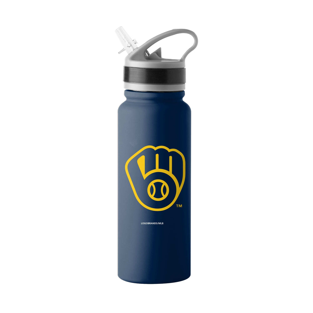 Milwaukee Brewers 25oz Logo SingleWall FlipTop Bottle - Logo Brands - Flyclothing LLC