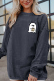 Ghost Graphic Drop Shoulder Sweatshirt - Trendsi - Flyclothing LLC