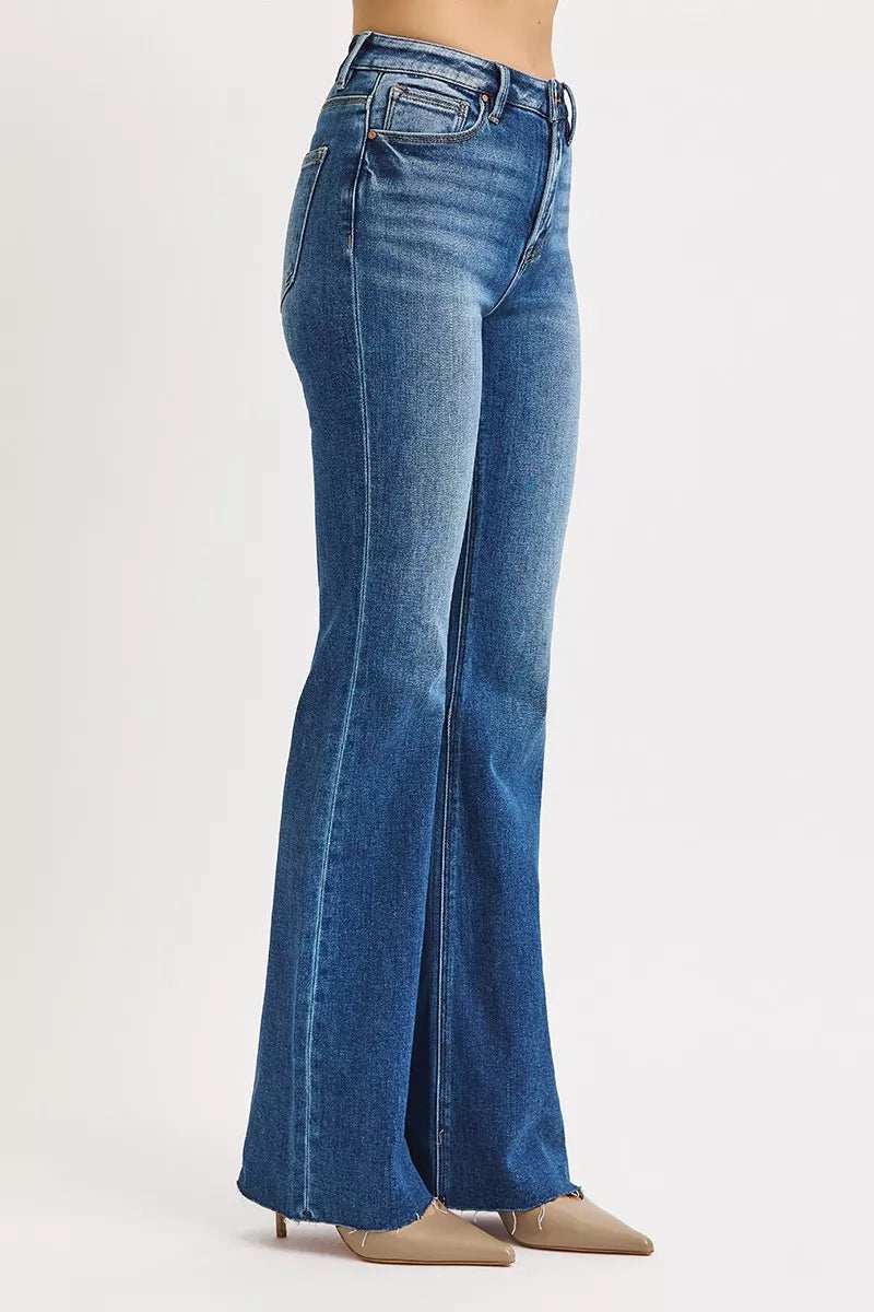 RISEN High Rise Flare Jeans - Trendsi - Flyclothing LLC
