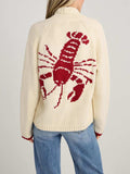 Lobster Button Up Long Sleeve Cardigan - Trendsi - Flyclothing LLC