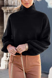 Mock Neck Dropped Shoulder Sweater - Trendsi - Flyclothing LLC