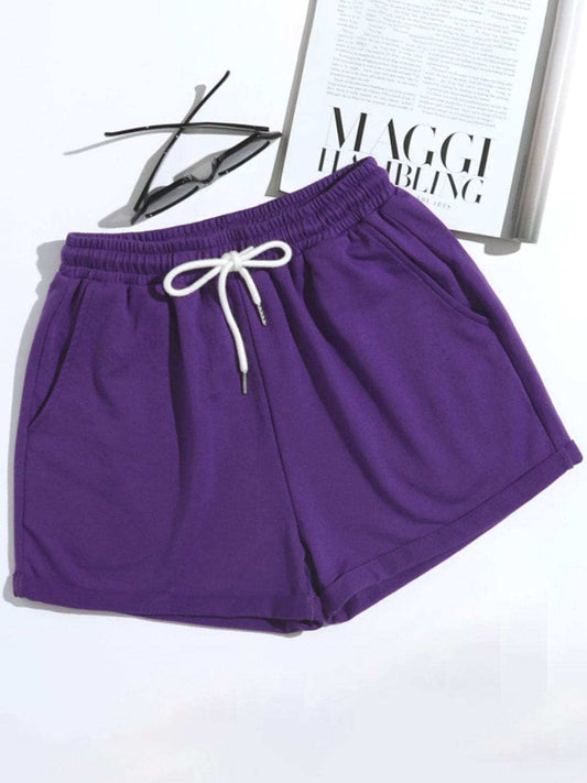 Drawstring Shorts with Pockets - Trendsi - Flyclothing LLC