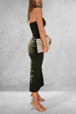 Slit Tube Midi Dress - Trendsi - Flyclothing LLC