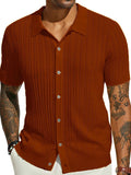 Men's Full Size Openwork Button Down Collared Neck Shirt Plus Size - Trendsi - Flyclothing LLC