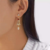 18K Gold-Plated Christmas Tree Earrings - Trendsi - Flyclothing LLC