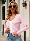 Button Up Long Sleeve Cardigan - Trendsi - Flyclothing LLC