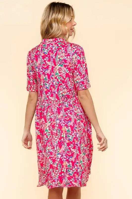 Haptics Johnny Collar Babydoll Dress with Side Pockets - Trendsi - Flyclothing LLC