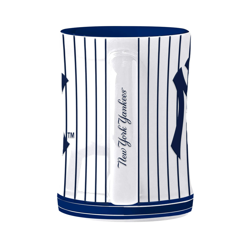 New York Yankees 14oz Pinstripe Relief Mug - Logo Brands - Flyclothing LLC