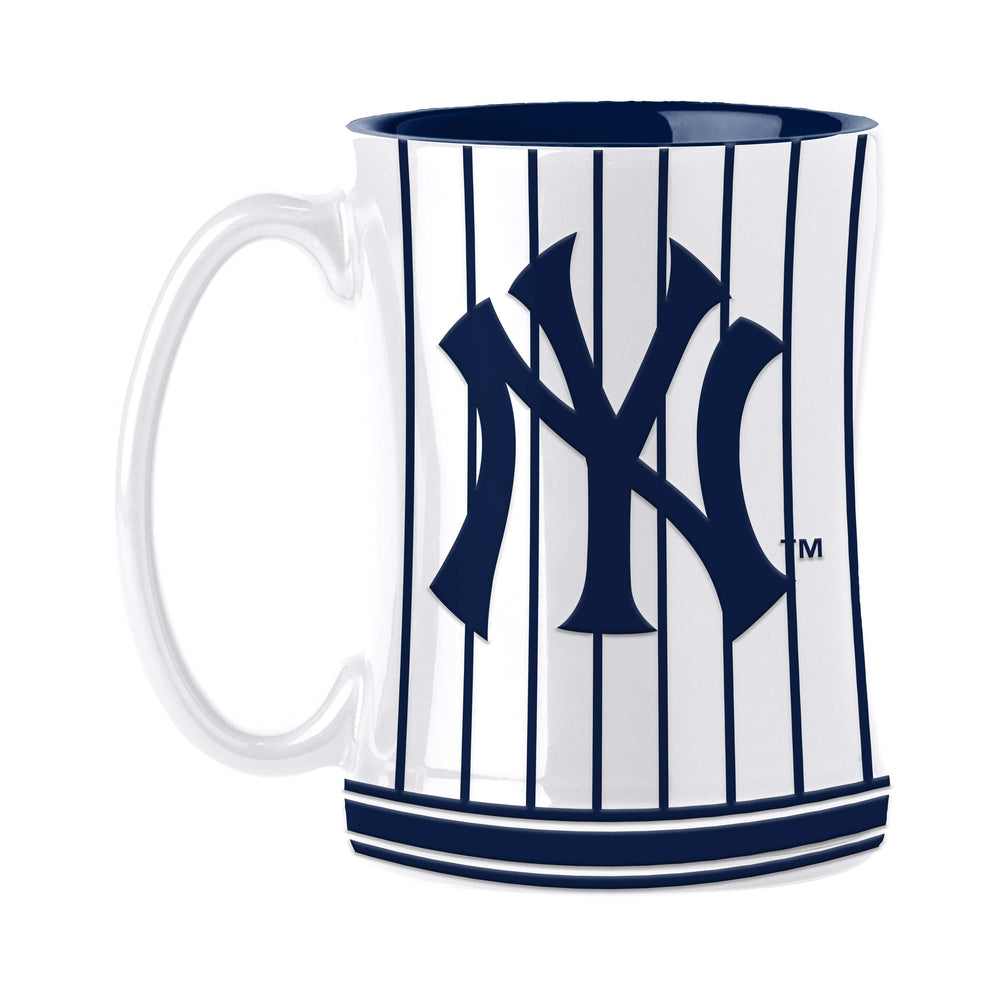 New York Yankees 14oz Pinstripe Relief Mug - Logo Brands - Flyclothing LLC