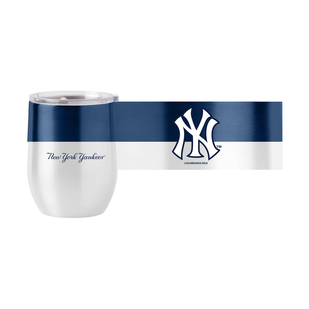 NY Yankees Colorblock 16oz Curved Beverage - Logo Brands - Flyclothing LLC